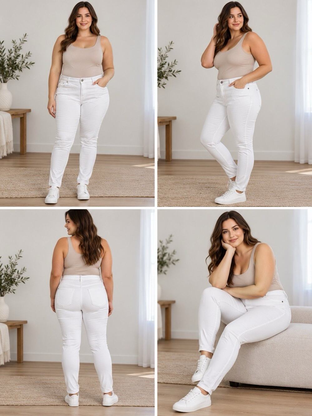 Jordache Skinny White Jeans Women’s Size 18